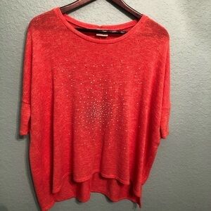 Daytrip Studded High Low Women’s Top, Coral